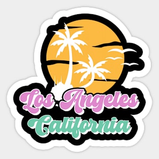 Los Angeles California Beach Vacation Sticker